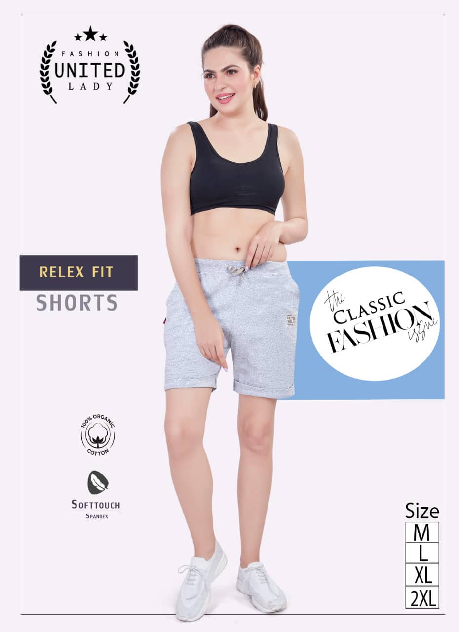 Relax Fit Shorts Light Gray United Lady